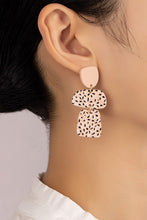 Load image into Gallery viewer, Flower pattern printed acrylic drop earrings
