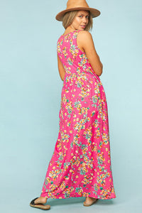 Floral Fit And Flare Floral Maxi Dress