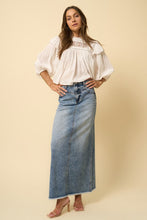 Load image into Gallery viewer, The Rita High Rise Flared Maxi Denim Skirt
