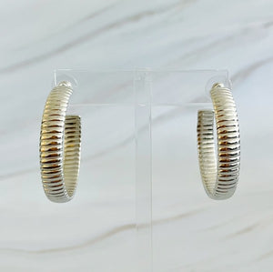 Lux Cabled Golden Hoop Earrings