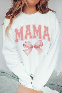 Pink Bow Mama Graphic Sweatshirt