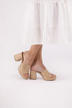 Load image into Gallery viewer, The Lena Natural Raffia Mules
