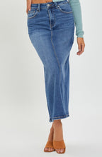 Load image into Gallery viewer, The Betsy High Rise Long Denim Skirt
