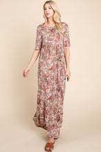 Load image into Gallery viewer, The Stephanie Printed Shirred Maxi Dress

