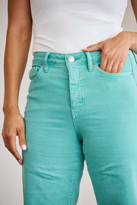 The Nina Tummy Control High Waist Raw Hem Jeans
