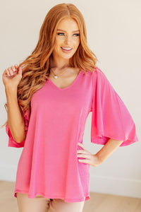 The Shea Blouse in Magenta