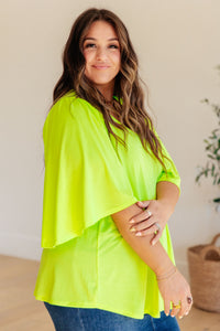 The Shea Blouse in Neon Green