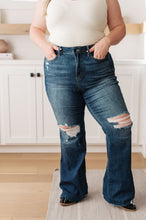 Load image into Gallery viewer, Cassandra High Rise Control Top Distressed Flare Judy Blue Jeans
