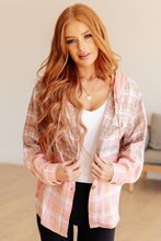 Load image into Gallery viewer, Daylight Dip Dye Plaid Hooded Shacket
