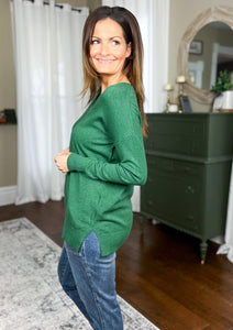 The Rae V-Neck Front Seam Sweater