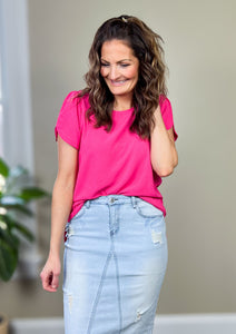 The Alayna Hot Pink Top