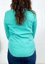 Load image into Gallery viewer, The Lucille Green Waffle Knit Thermal Top
