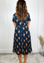 Load image into Gallery viewer, The Autumn Floral Pleated Modest Midi Dress
