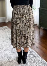 Load image into Gallery viewer, The Elsa Animal Print Pleated Midi Skirt
