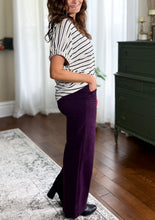 Load image into Gallery viewer, Petunia High Rise Wide Leg Jeans in Plum

