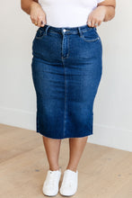 Load image into Gallery viewer, Marcy High Rise Judy Blue Denim Midi Skirt
