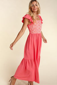 The Avery Embroidery Dot Woven Maxi Dress
