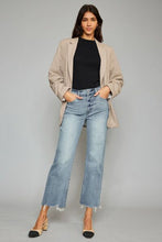Load image into Gallery viewer, Kancan High Waist Raw Hem Cropped Wide Leg Jeans
