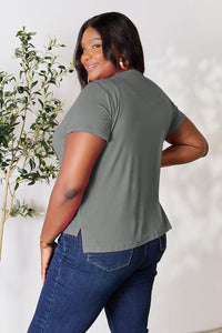 Basic Size Round Neck Short Sleeve T-Shirt