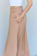 Load image into Gallery viewer, The Nina High Waist Scoop Hem Maxi Skirt in Tan
