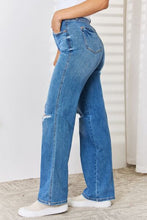 Load image into Gallery viewer, The Sadie Judy Blue Full Size High Waist Distressed Straight-Leg Jeans
