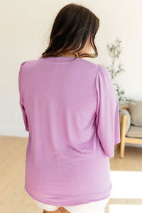 The Shea Blouse in Lavender