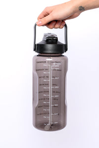 Elevated Water Tracking Bottle in Black