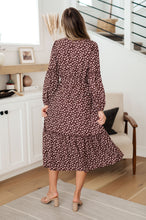 Load image into Gallery viewer, Flow With The Times Floral Midi Dress In Brown
