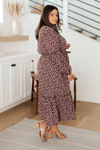 Load image into Gallery viewer, Flow With The Times Floral Midi Dress In Brown
