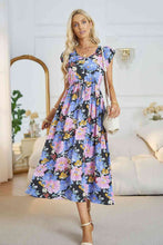 Load image into Gallery viewer, Floral V-Neck A-Line Midi Dress
