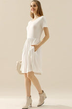 Load image into Gallery viewer, The Ashlyn Round Neck Ruched Casual Dress with Pockets
