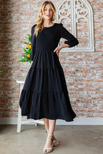 Load image into Gallery viewer, The Lilianna Round Neck Smocked Tiered Dress
